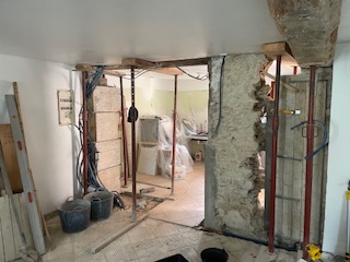 ouverture mur en pierres